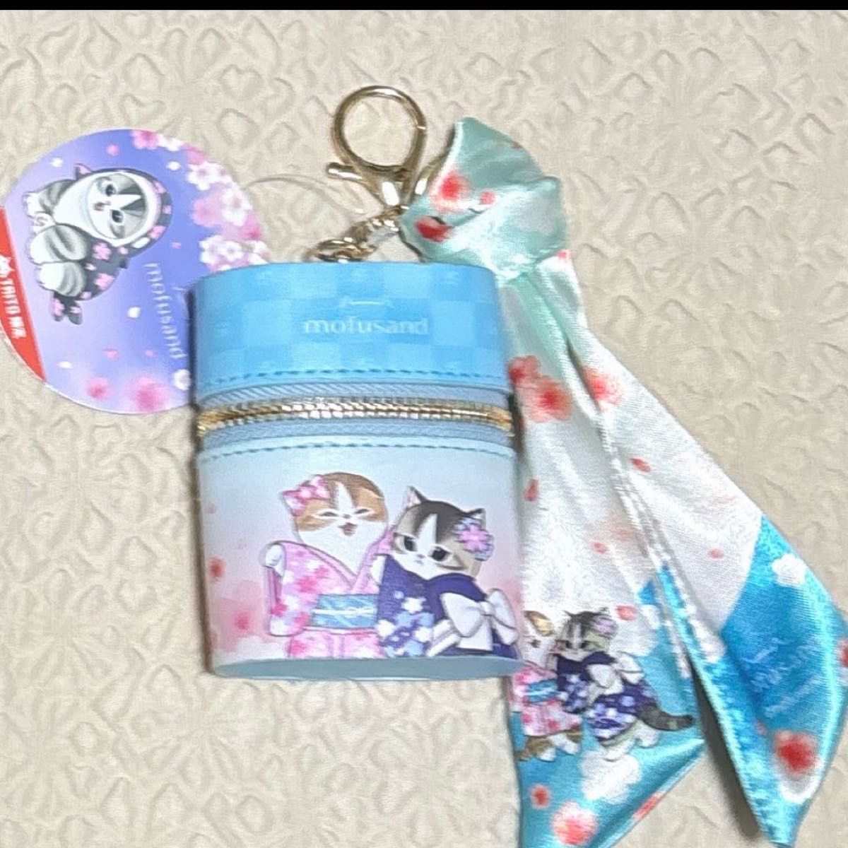 mofusand スカーフチャーム付きポーチ 桜満開 4種セット タイトー限定