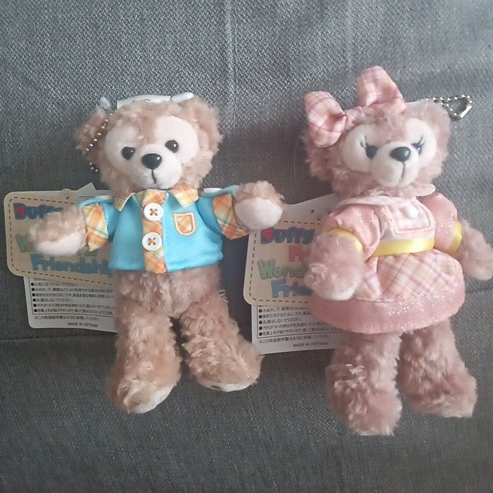 ダッフィー クマ ぬいぐるみバッジ キーホルダー 6体セット｜Yahoo