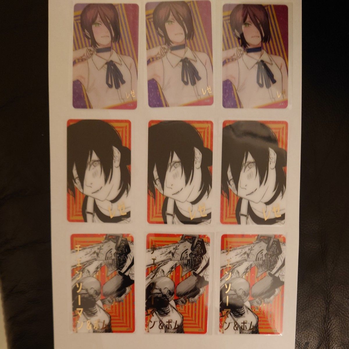 チェンソーマン 箔押しクリアカードコレクション 箔押しカード クリア