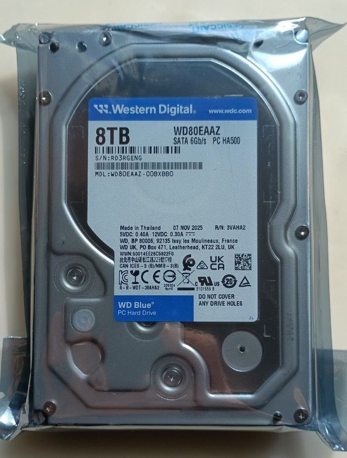 Western Digital WD80EAAZ ［WD Blue 8TB］ WD Blue 内蔵型