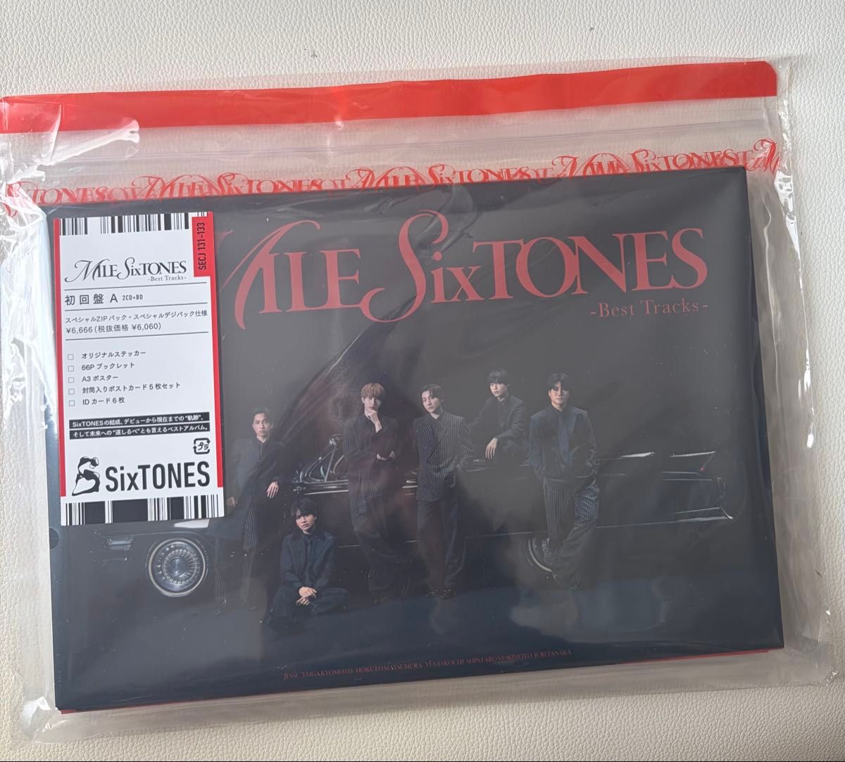 SixTONES MILESixTONES 初回盤AB CD+DVD 開封済 IDカード ステッカー