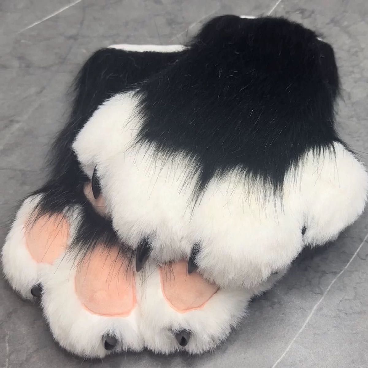 猫の手 ケモノ服 白猫 爪あり ぬいぐるみ ケモノ 三毛猫 手袋 棒猫