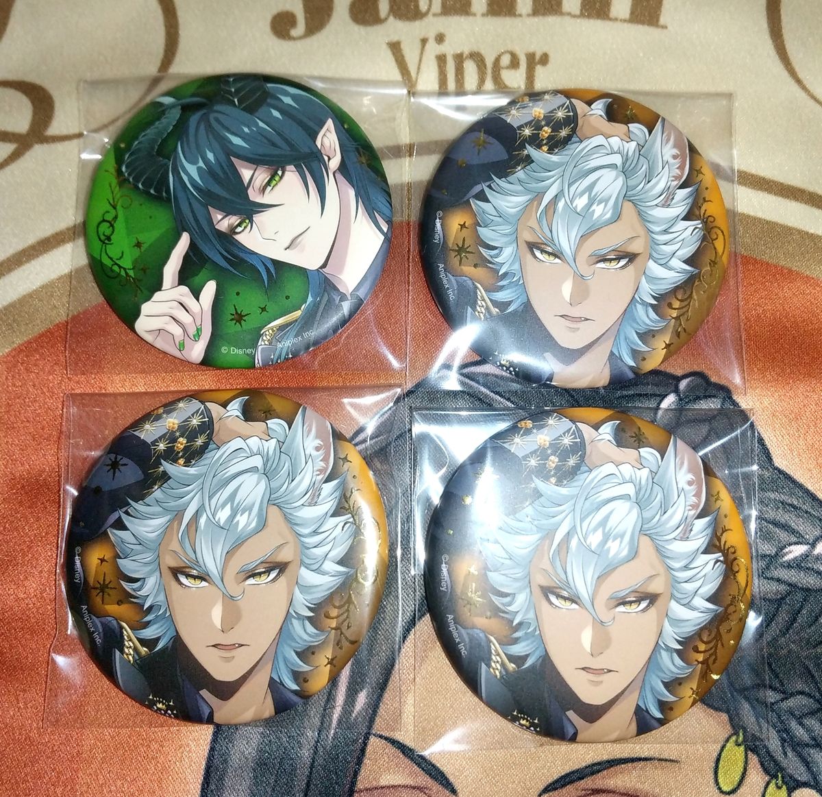 ツイステ レオナ ブレイジングジュエル 缶バッジ ユニオン ふぁぼカ