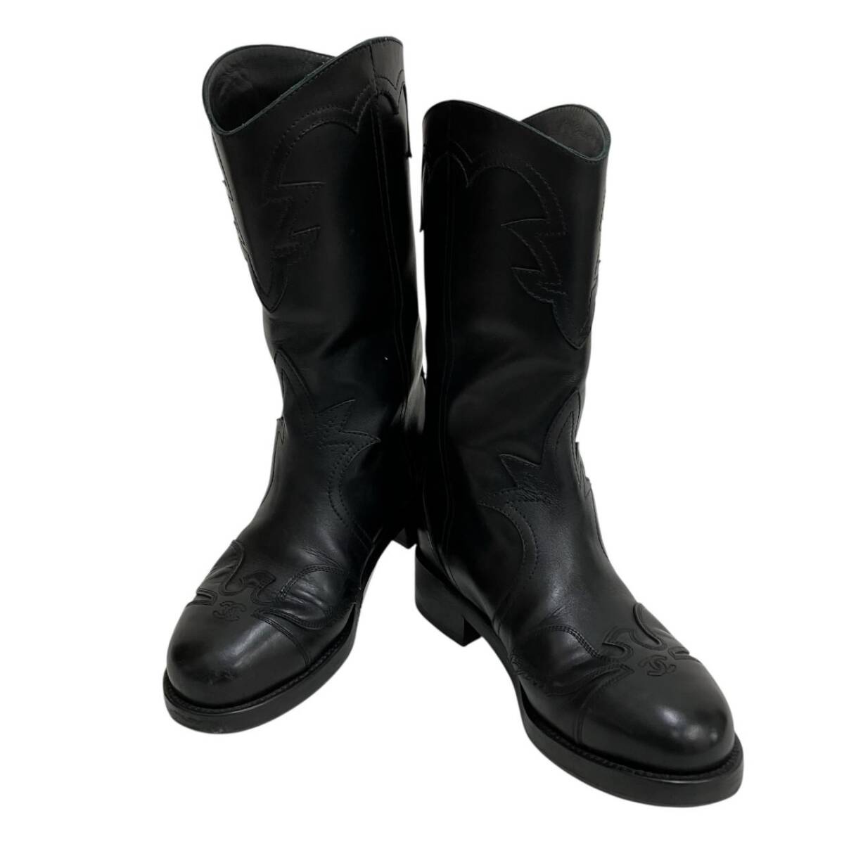 Yahoo!オークション -「シャネル ブーツ 36」(シャネル) (し)の落札