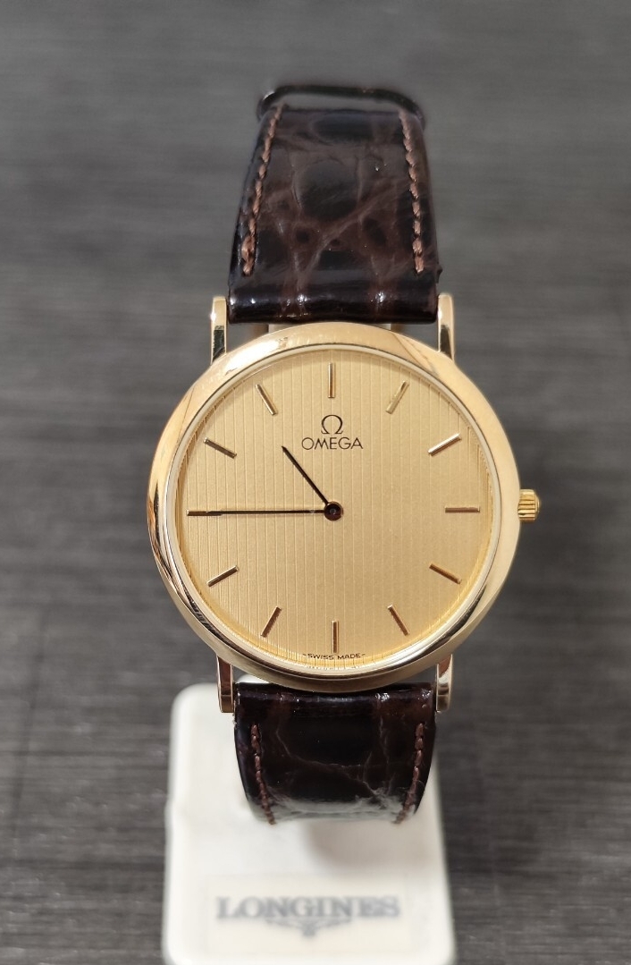 Yahoo!オークション -「オメガ デビル メンズ ゴールド 革」の落札相場