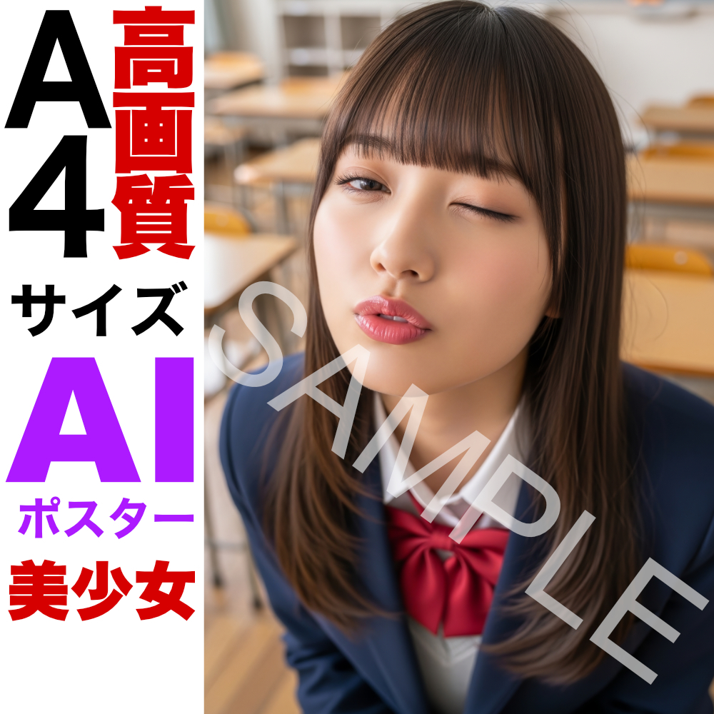 Yahoo!オークション - AI 美女 高画質 リアル アート ポスター A4 パン