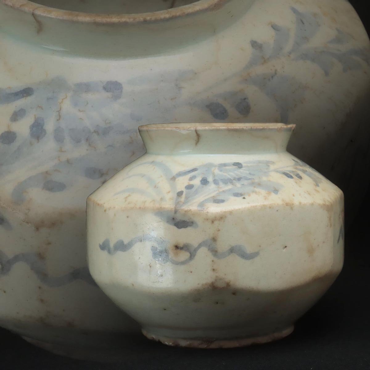 Yahoo!オークション -「李朝 染付 壺」の落札相場・落札価格