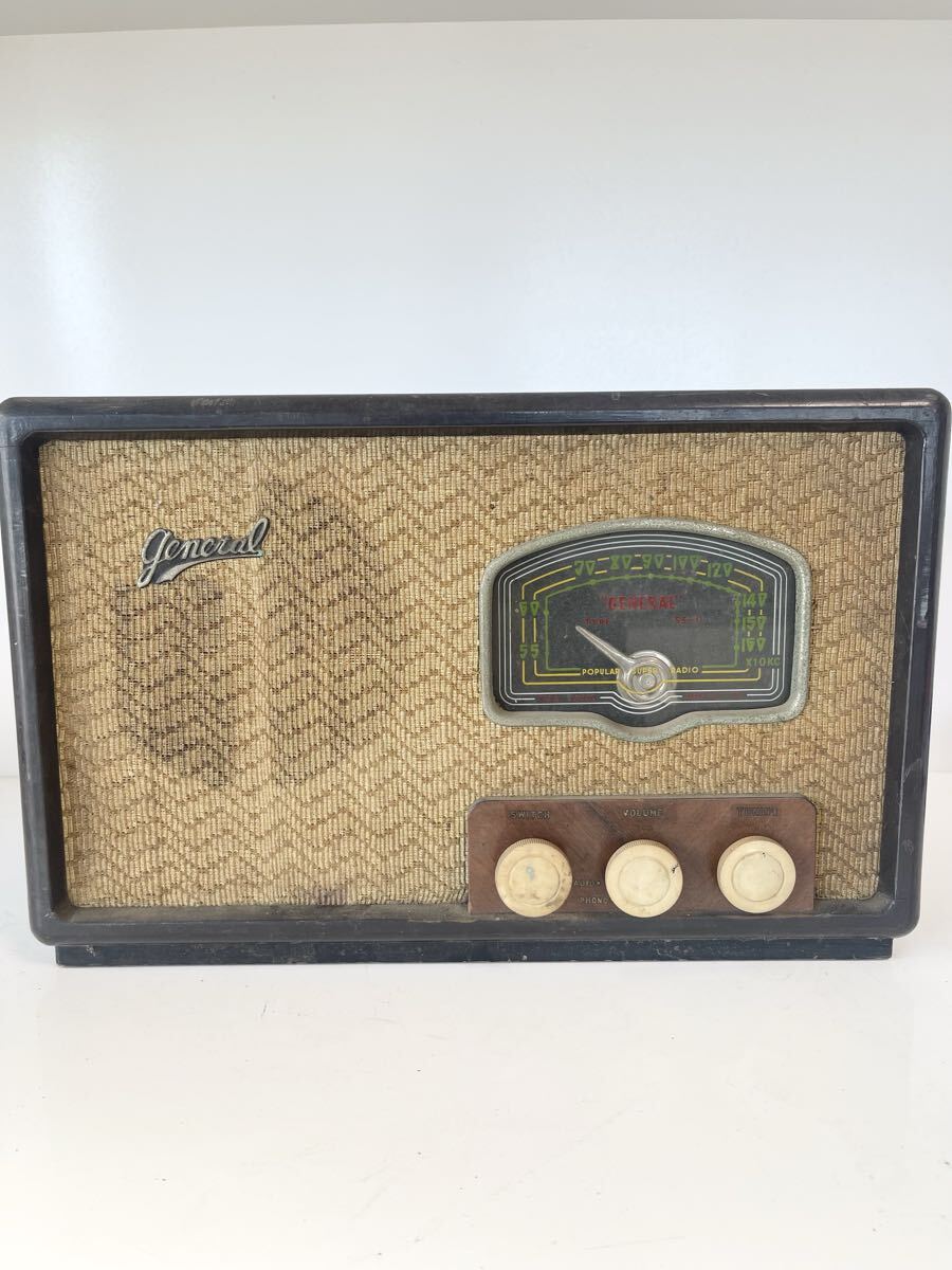 Yahoo!オークション - 動作確認済み 昭和レトロ 真空管ラジオ 6E-117