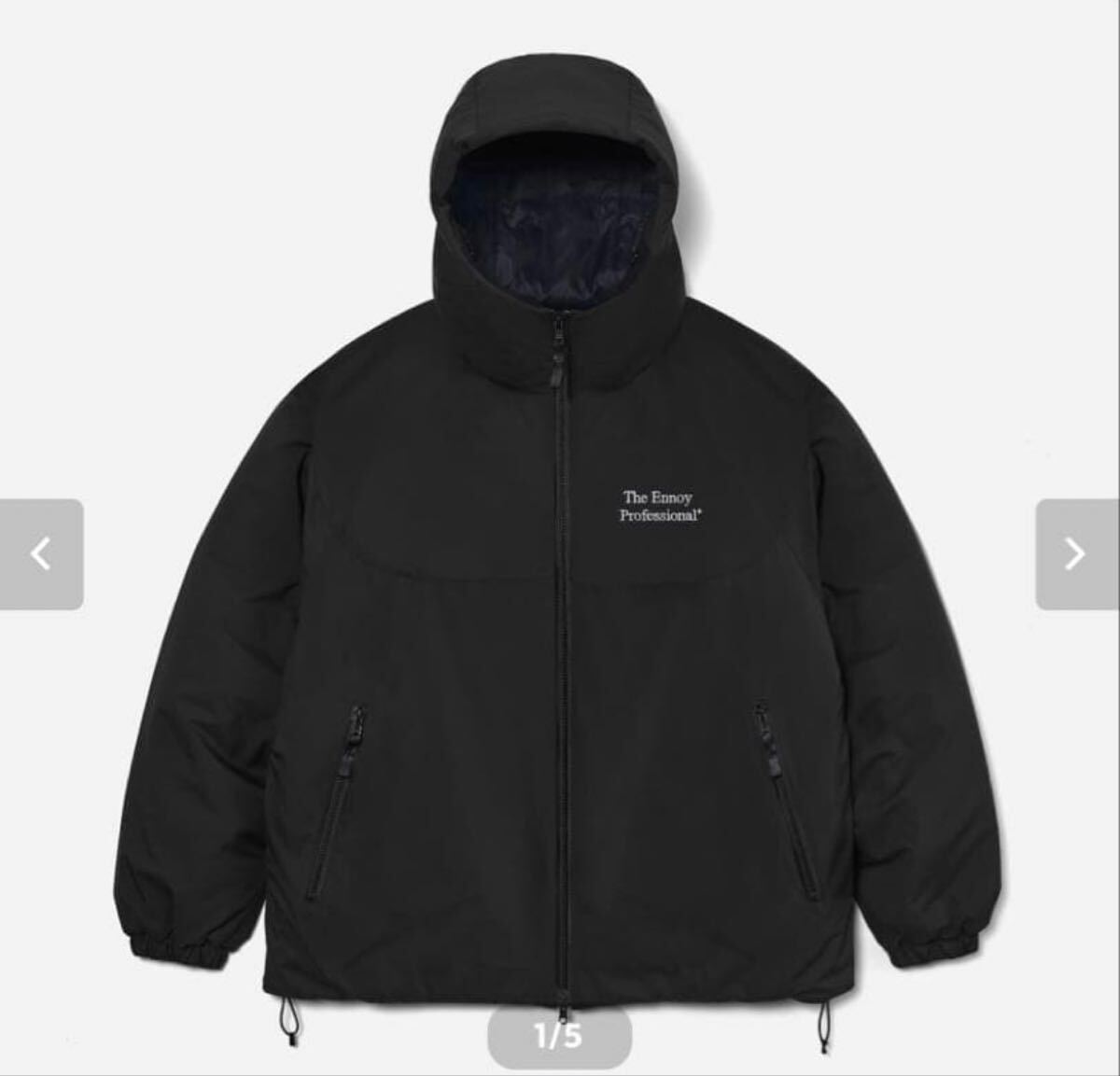 ENNOY PADDED NYLON BENCH COAT (BLACK/BLACK) M エンノイ ennoy