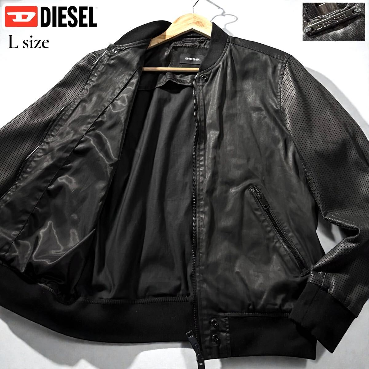 Yahoo!オークション -「diesel ラム レザー ジャケット」(ファッション