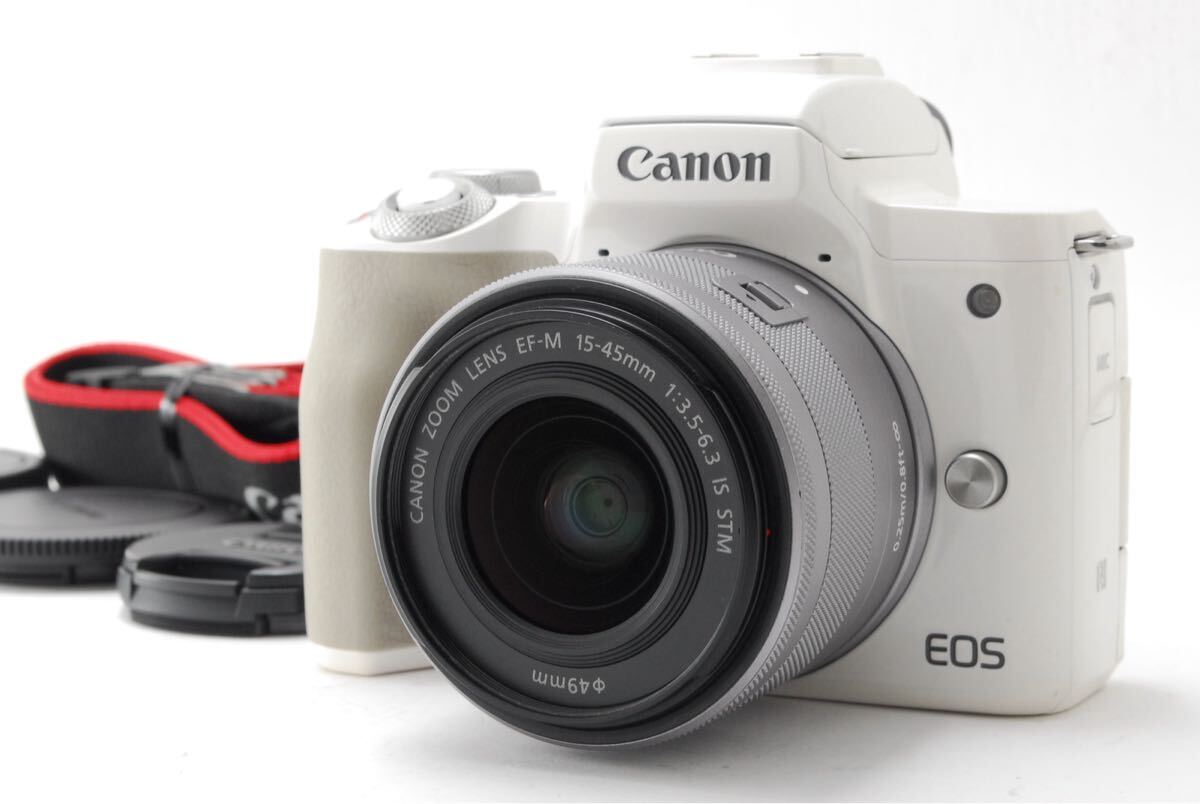CANON EOS Kiss M EF-M15-45 IS STM レンズキット [ホワイト