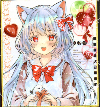 Yahoo!オークション -「ミニ色紙」(手描きイラスト) の落札相場・落札価格