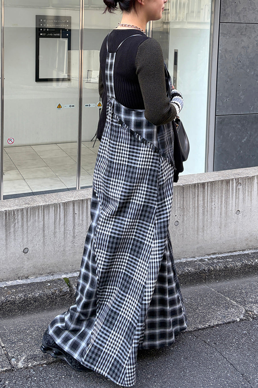 CHECKERED JUMPER SKIRT — aulaaila