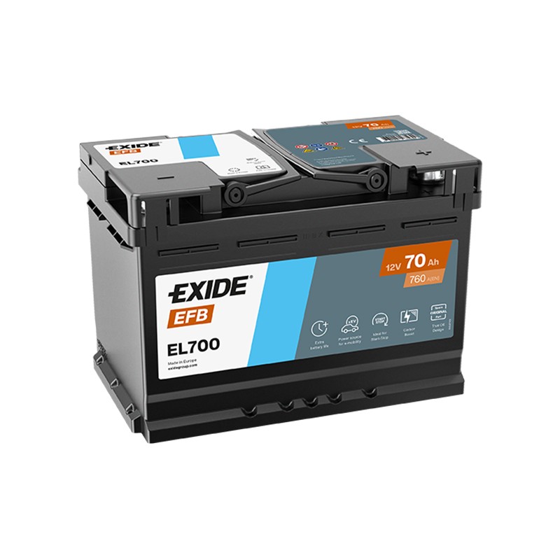 EXIDE EL700 EFB 70Ah 720A (EN) 12V battery