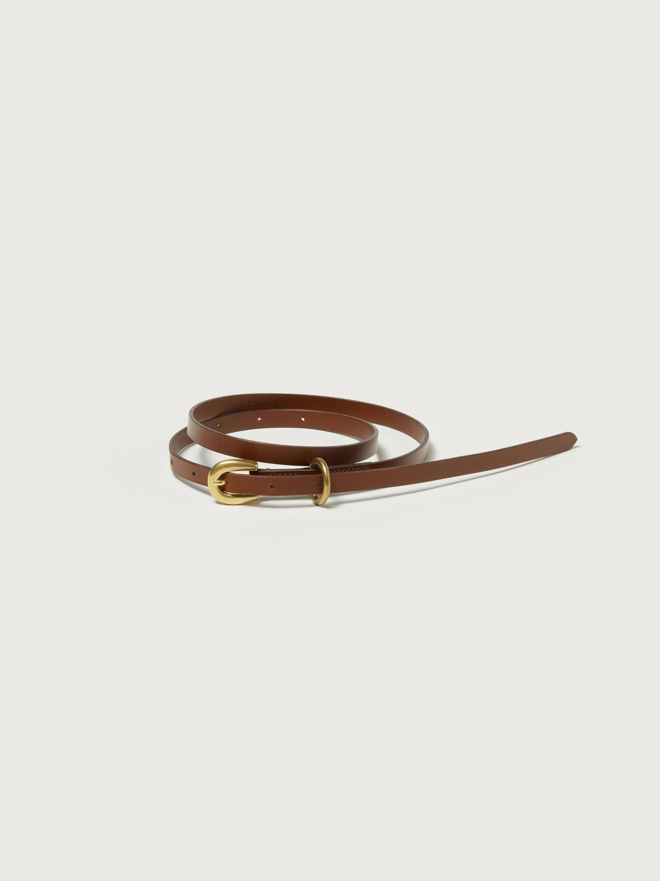 LEATHER NARROW BELT - AURALEE Official Website