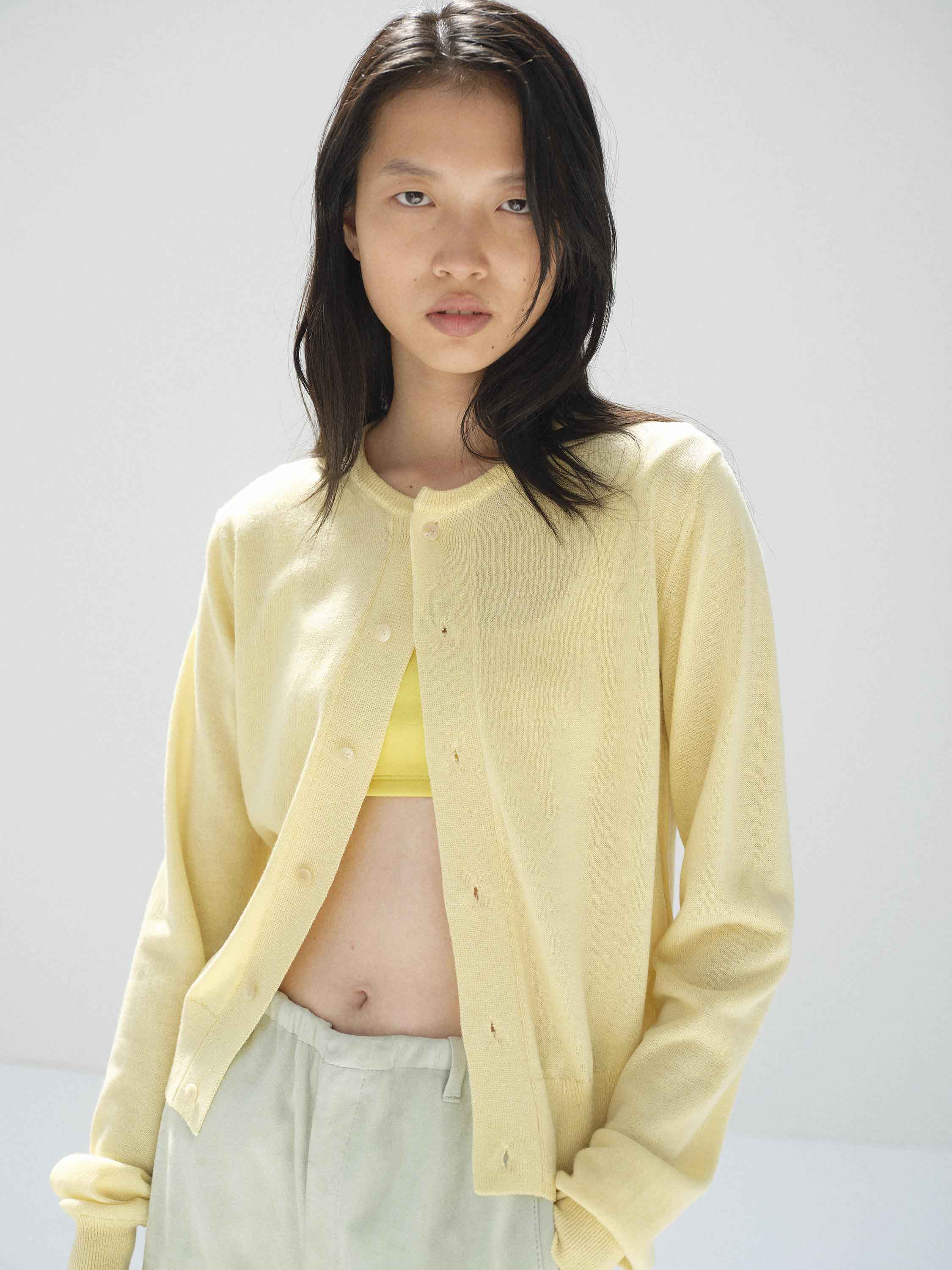 CASHMERE HARD TWIST KNIT CARDIGAN - AURALEE Official Website