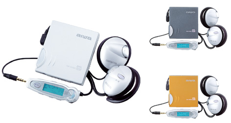 アイワ、耳かけ型ヘッドフォン付属のMDLP対応プレーヤー