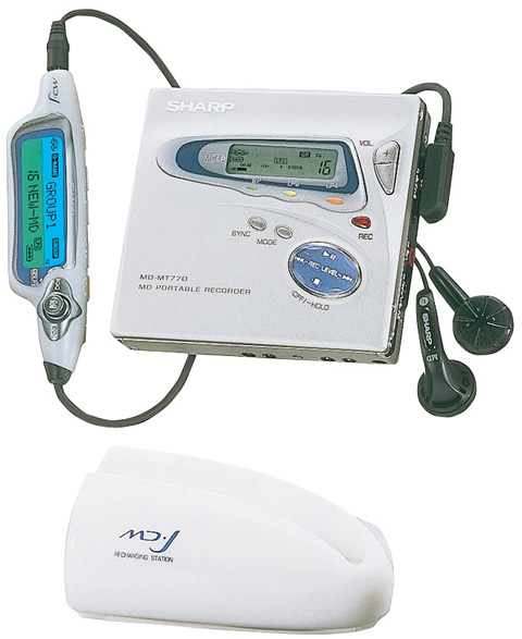SHARP ポータブルMDプレーヤー MD-DS77 SHARP MD-DS77-RポータブルMD