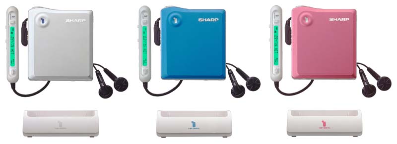 シャープ、ディスクが簡単に取り出せるポータブルMDプレーヤー