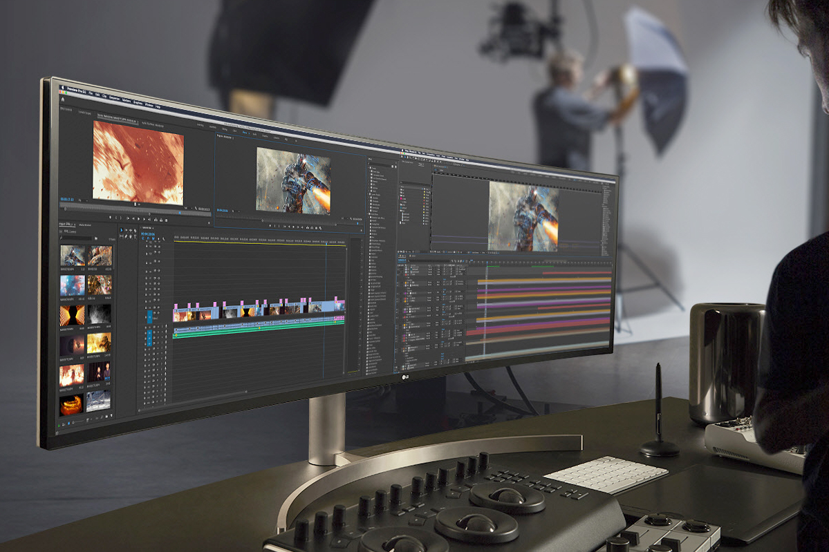 LG、49型/32:9で幅1.2mの曲面ウルトラワイドディスプレイ。HDR10対応