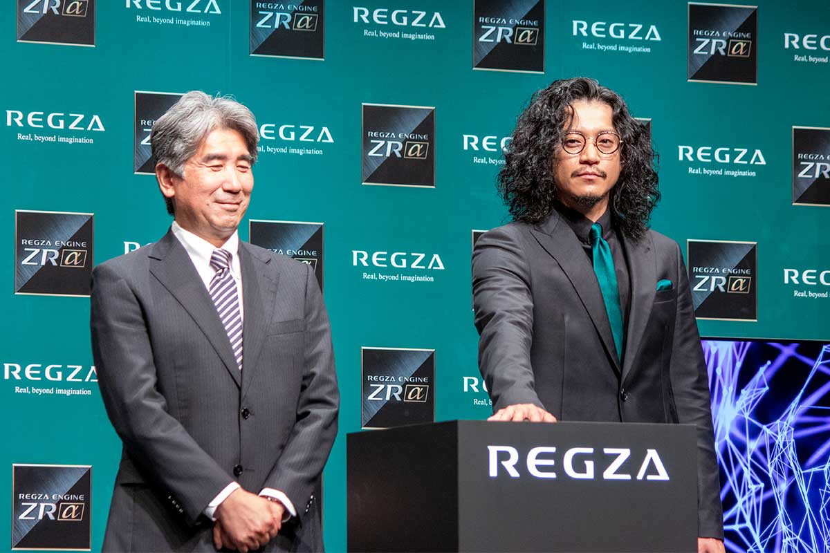 小栗旬、新レグザ映像エンジン“起動式”。「レグザのように進化していき