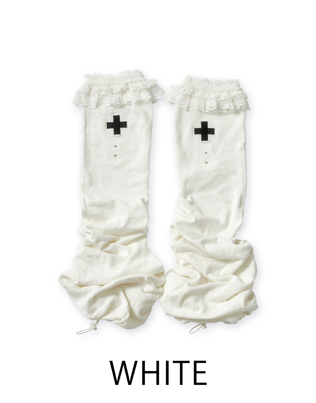 lace ruffle studs leg warmer – AVENCHUMU （アバンチュウム）