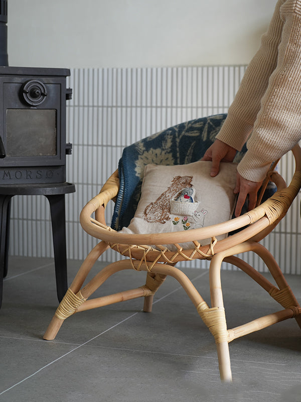 ラタンラウンドチェア | AXCIS ONLINE