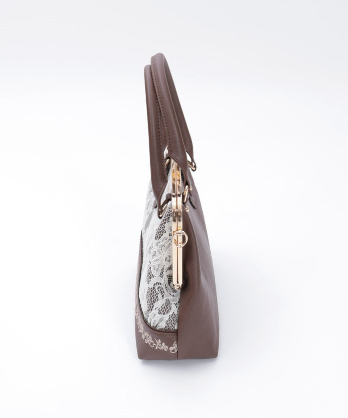 Lace Layered Clasp Boston Bag – axes femme from JAPAN