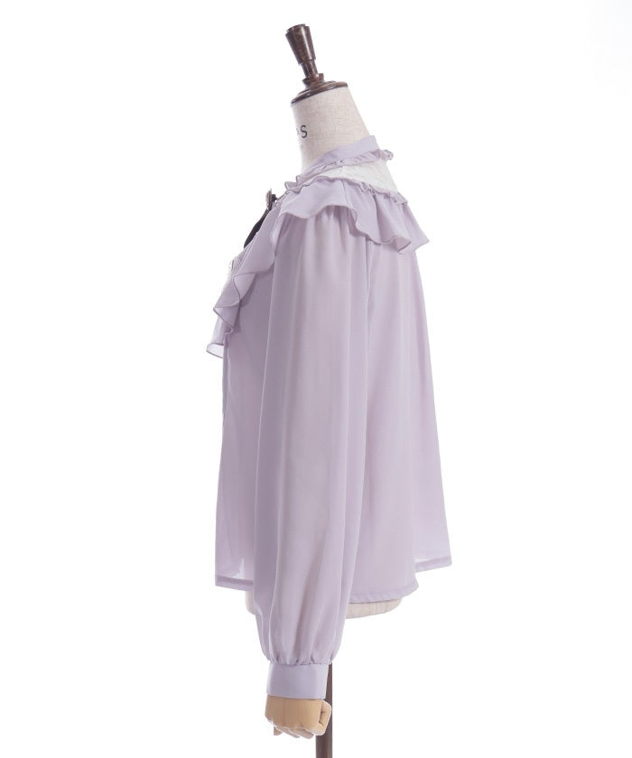 Frill Blouse with Jabot Brooch – axes femme from JAPAN