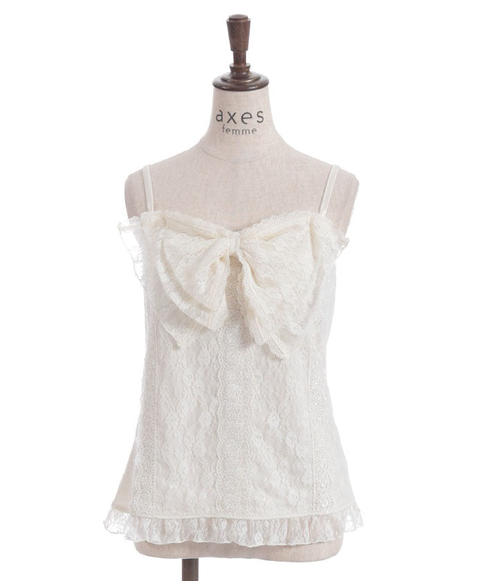 Lacy Big Ribbon Camisole (Time-limited Price) – axes femme from JAPAN