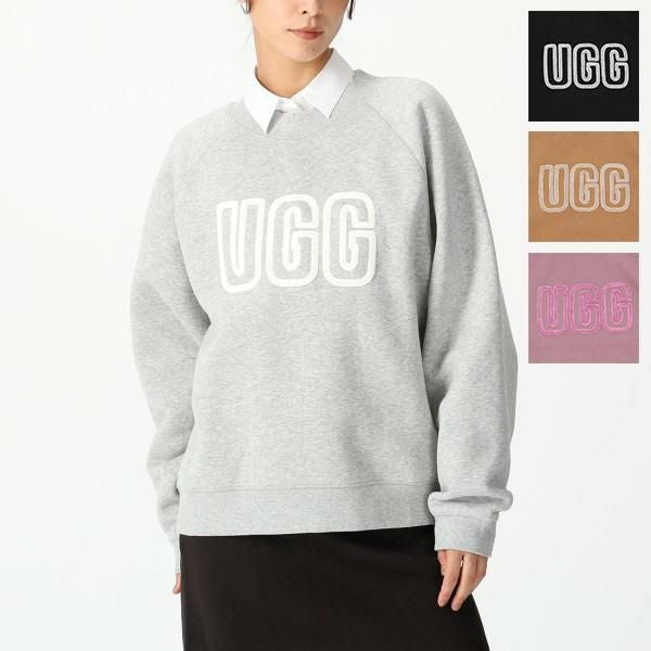 UGG アグ スウェット UGG ロゴ クルーネック スウェット ブラック