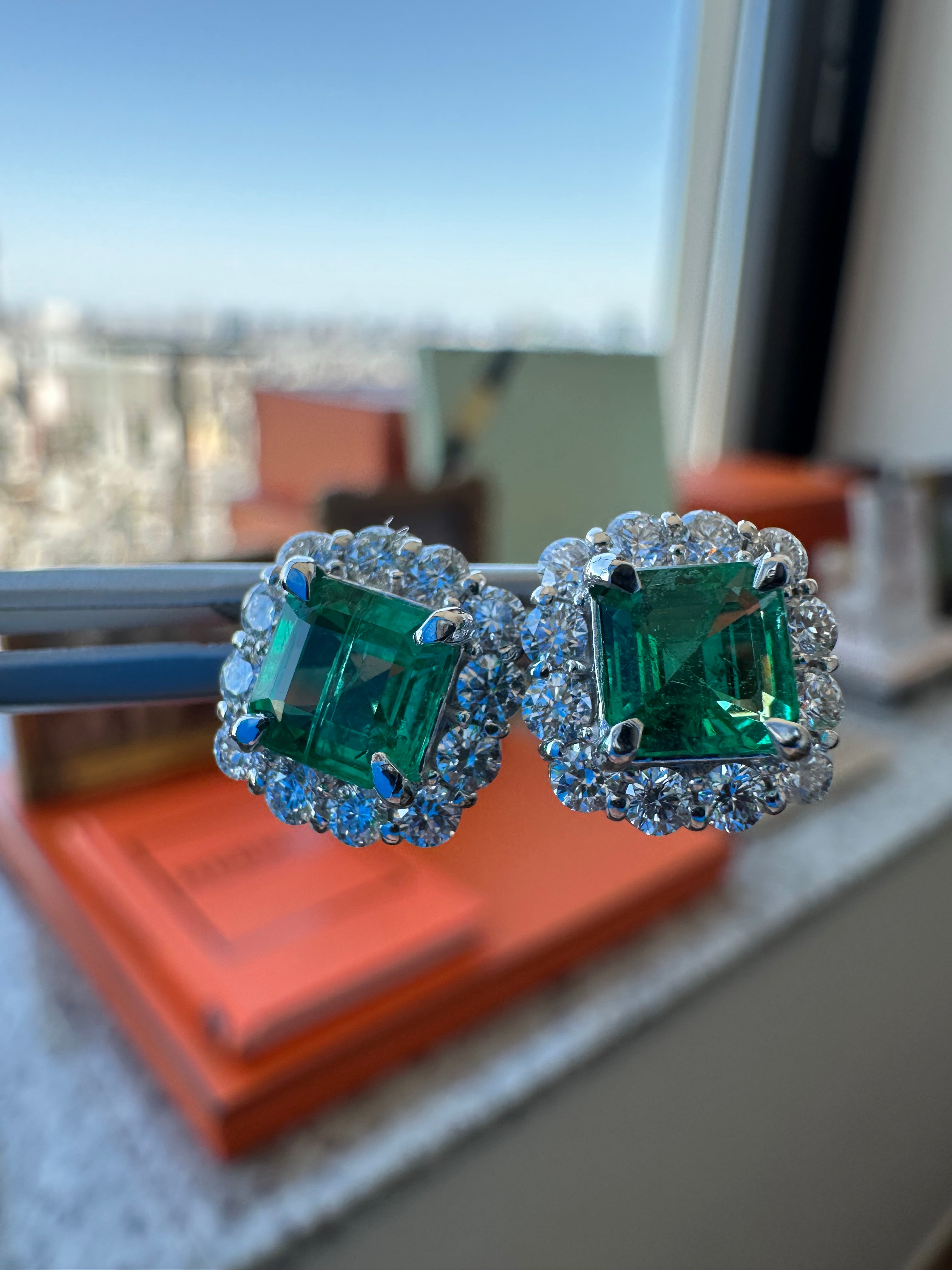 No.1225 大粒 大変希少 宝石質 モルダバイト 平ドロ ピアス イヤリング