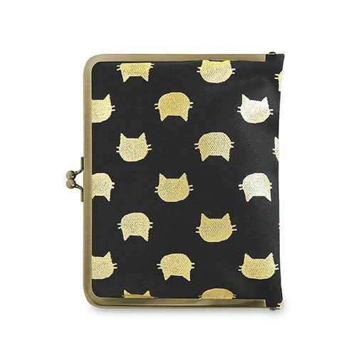 在庫商品】がま口ブックカバー 文庫/A6/360P対応【HAKUにゃんこ】 [M便