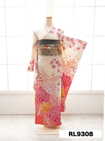 振袖】白/ﾋﾟﾝｸ・蝶 | 二十歳振袖館Az