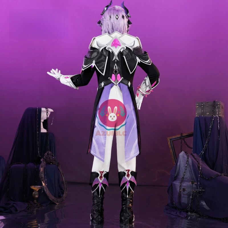 Azuiblc 原神 ドゥリン コスプレ衣装 龍角付き 靴カバー付き 金属