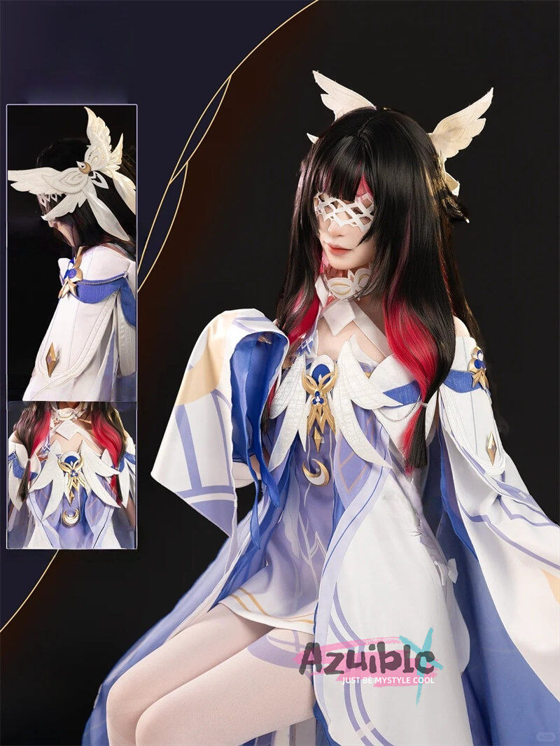 Azuiblc 原神コスプレ衣装 コロンビーナ(少女) 3D樹脂製パーツ 髪飾り