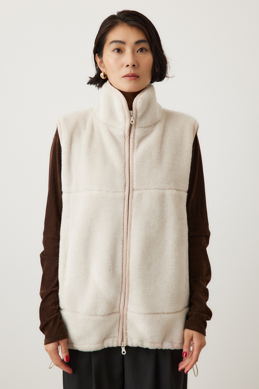 crie conforto】ボアドッキングベスト｜WOMEN｜254HAT30-045H｜AZUL BY