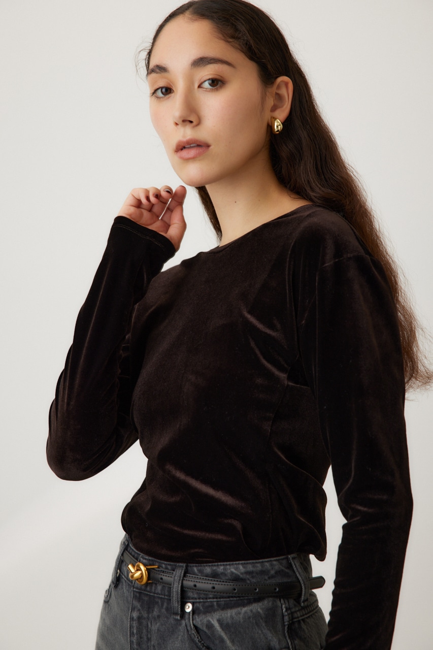 crie conforto】2WAYベロアトップス｜WOMEN｜254HAT80-070H｜AZUL BY