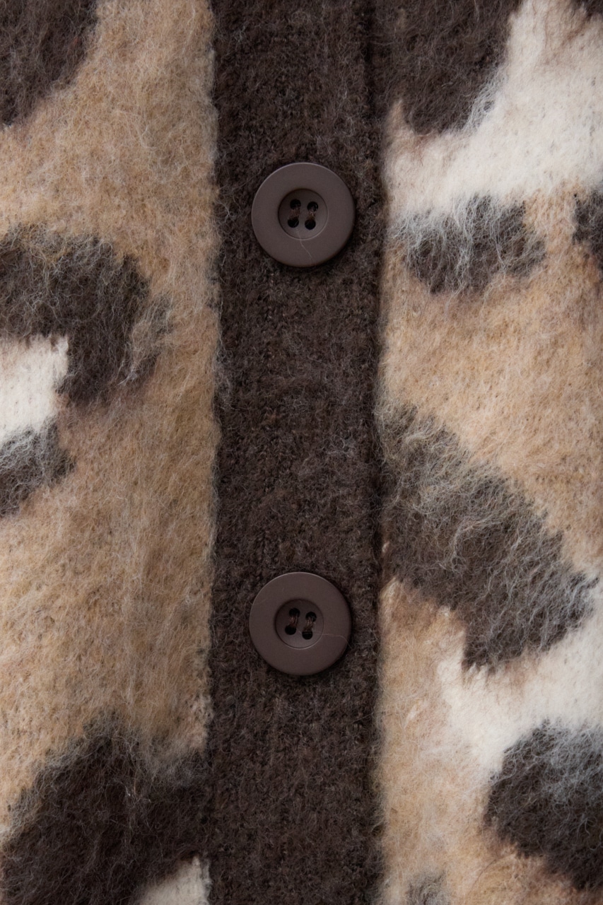 レオパードジャガードニットカーディガン｜WOMEN｜250HAM70-271I｜AZUL