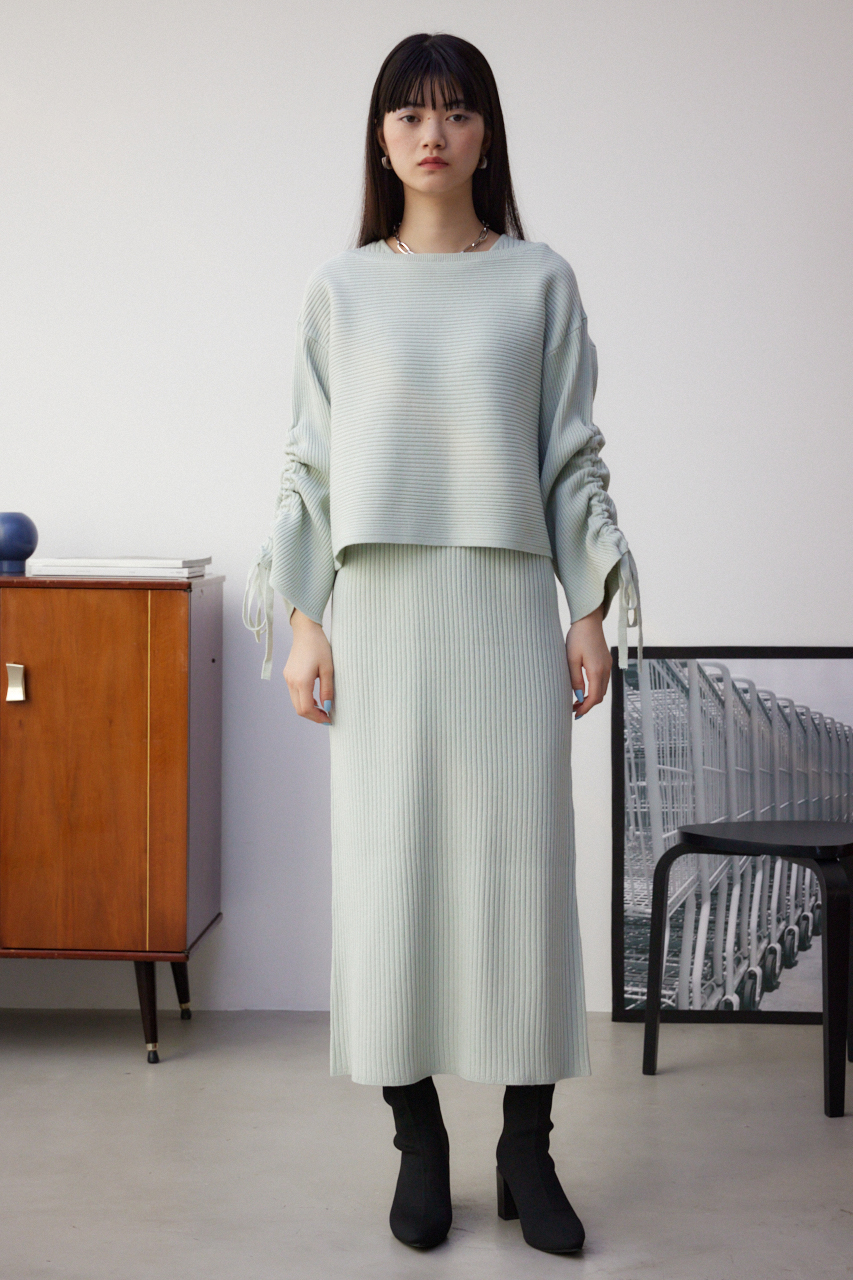 レイヤードセットドローストリングニットワンピース｜WOMEN｜250HSF73