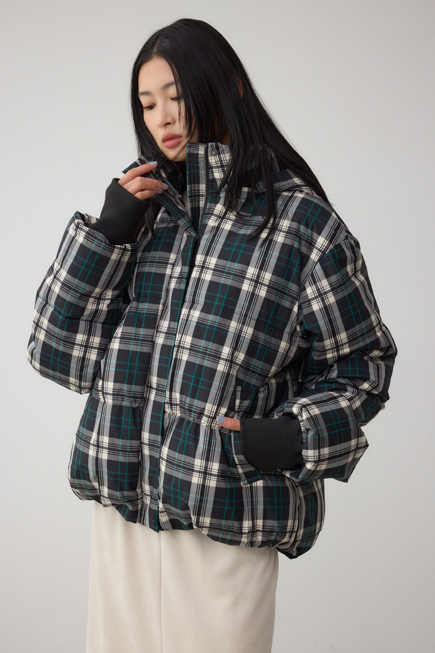 B-HEAT フード付き中綿チェックジャケット｜WOMEN｜250IAC30-1041