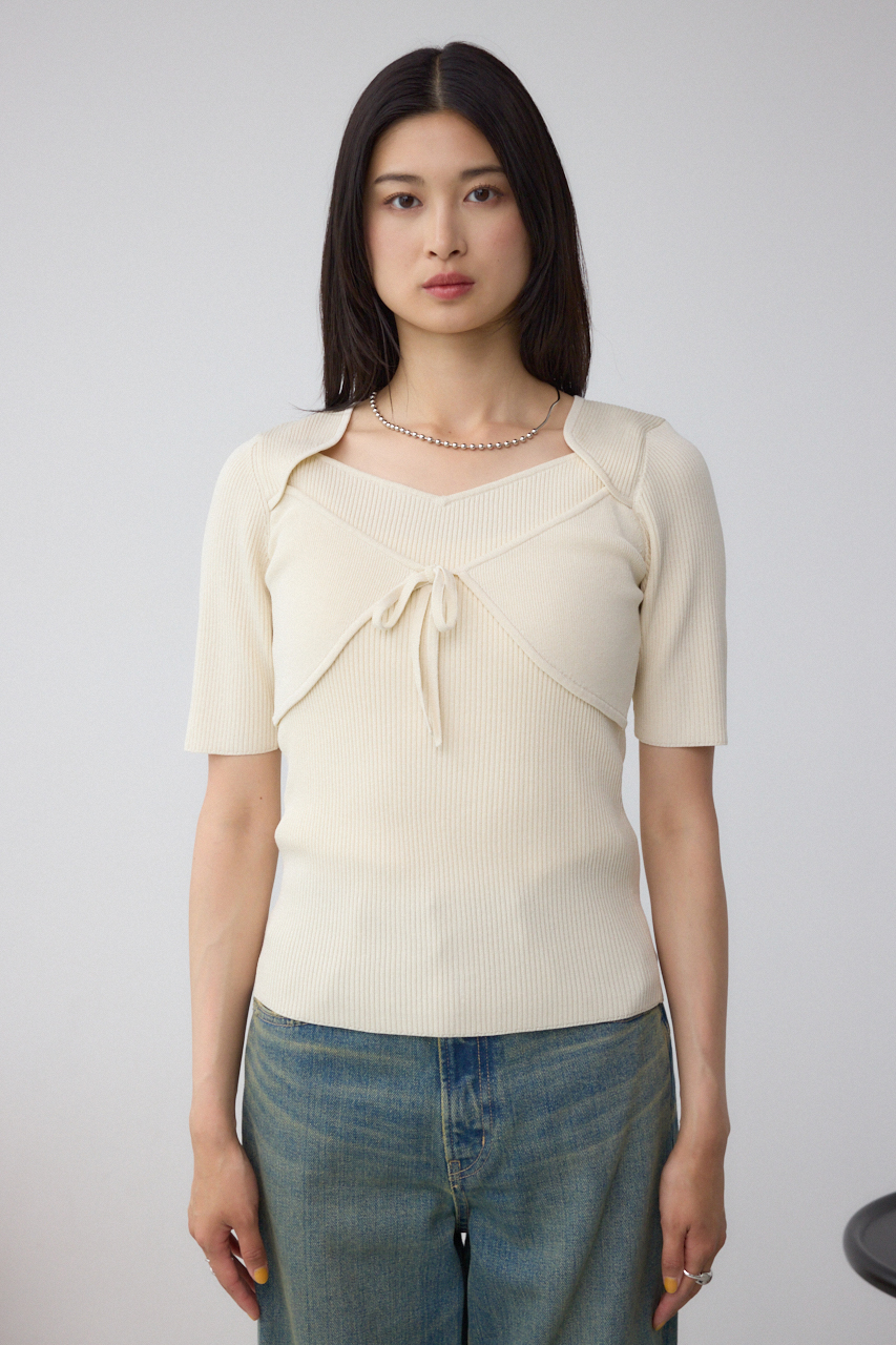 ビスチェレイヤードデザインニット｜WOMEN｜250IAC70-030F｜AZUL BY