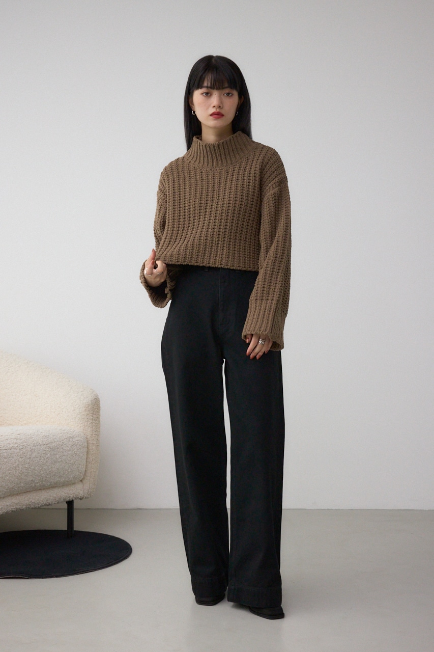 マットモールクロップドハイネックニット｜WOMEN｜250IAC70-174I｜AZUL