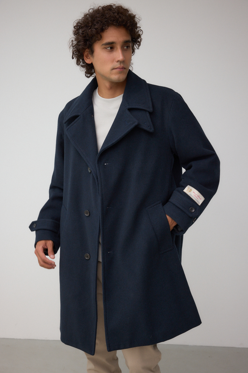 ウール混ステンカラーコート｜MEN｜251IAB30-1151｜AZUL BY MOUSSY