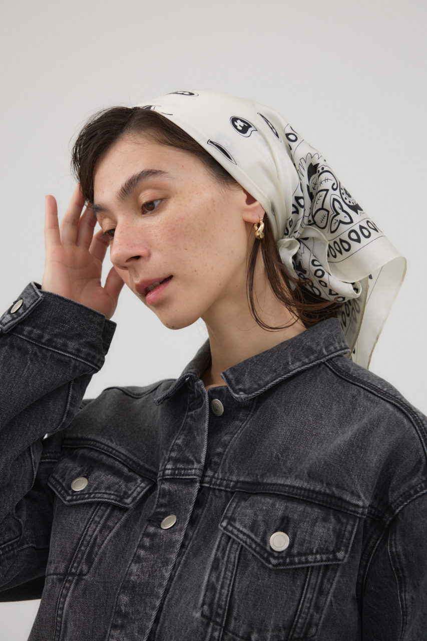 crie conforto】ペイズリースカーフ｜WOMEN｜254IST56-051C｜AZUL BY