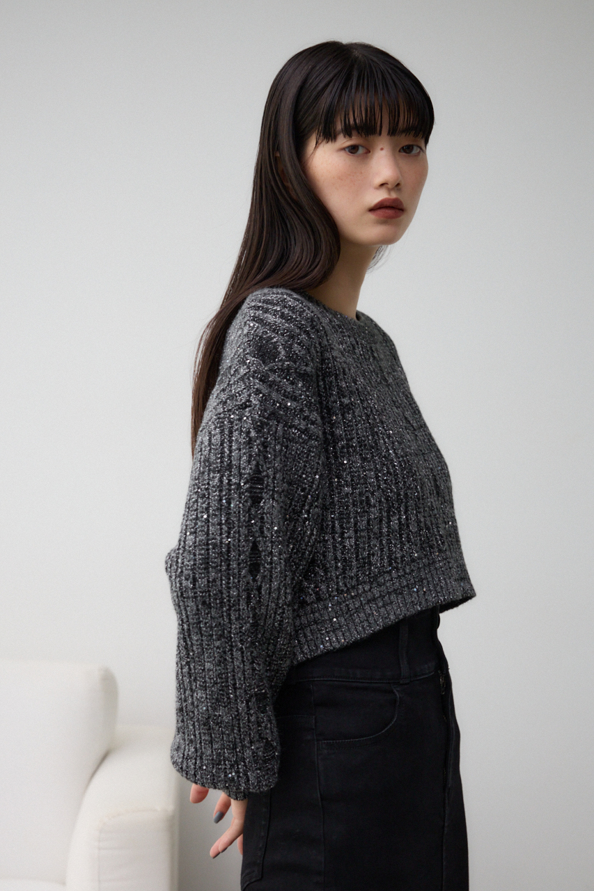 スパンコールニットトップス｜WOMEN｜250ISC70-379B｜AZUL BY MOUSSY