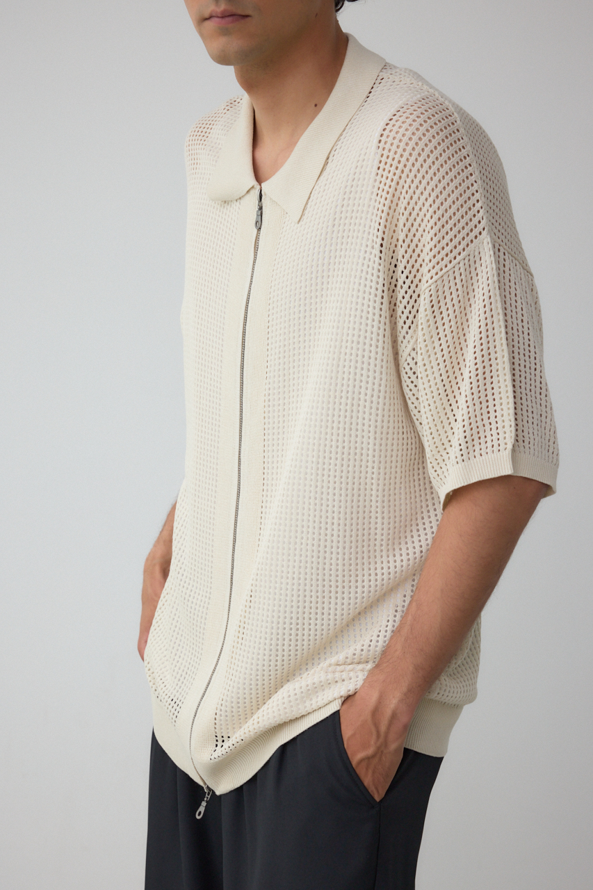 ポロ襟ジップニットトップス｜MEN｜251IST70-303E｜AZUL BY MOUSSY