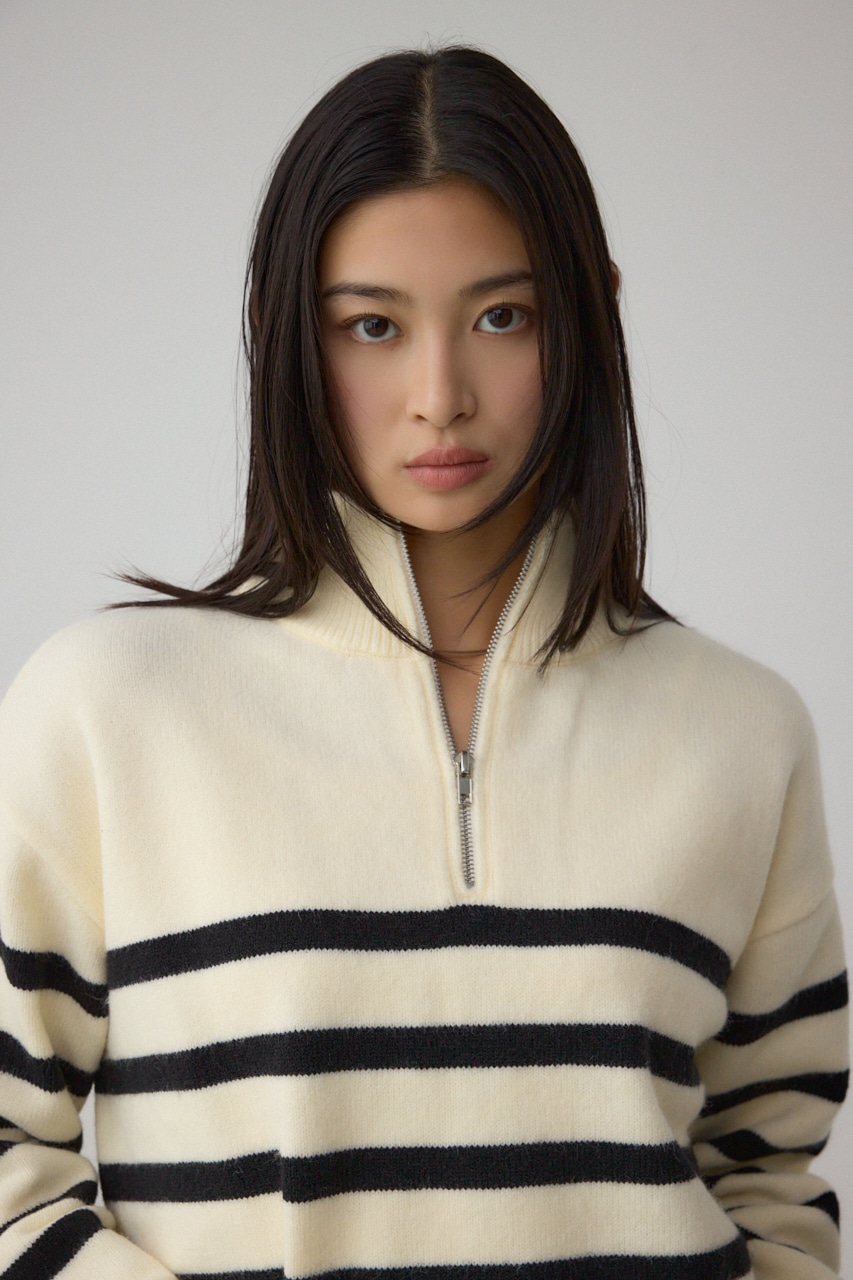 アソートカラーハーフジップニットトップス｜WOMEN｜250JSB70-1171