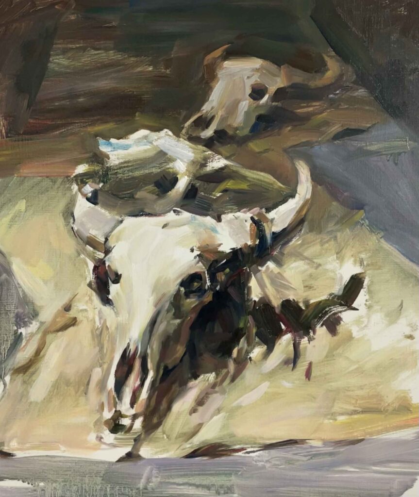 F10 油絵『鹿の骨の習作』 F10 油絵『鹿の骨の習作』 F10 油絵『鹿の骨