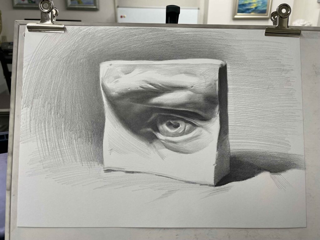 基礎デッサン：目の石膏像の描き方 by AZUMAs美術学院 | 大阪絵画教室